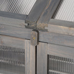 Wooden Greenhouse Cold Frame Semi Transparent | Gray