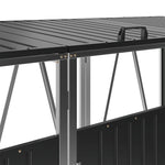 3 Bin Storage Shed – Heavy-duty Galvanized Steel Outdoor Bin Store With Lift-up Lids & Lockable Doors | Anthracite