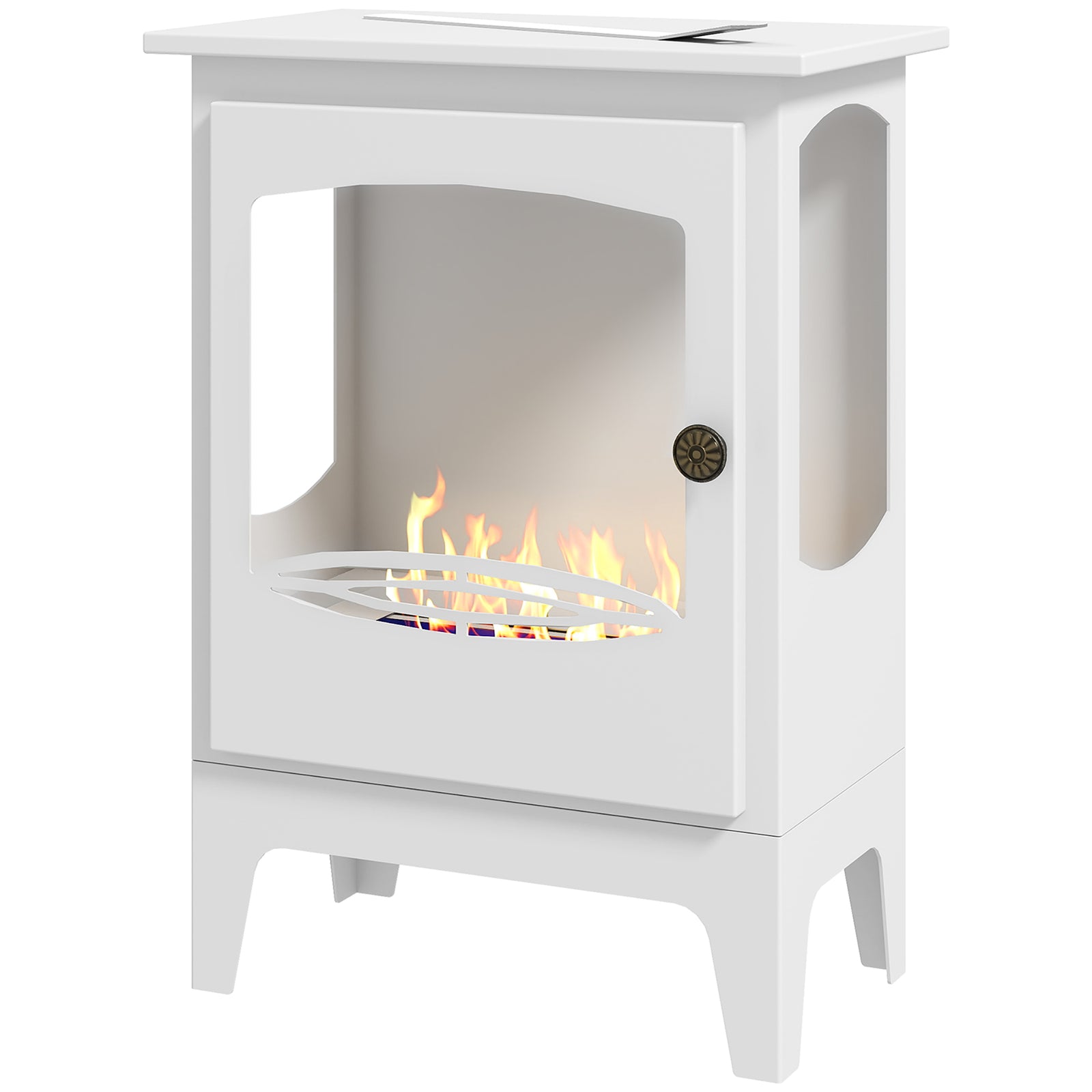 Freestanding Bioethanol Fireplace Ethanol Fireplace Stove | White
