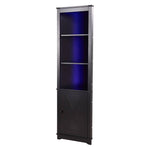 Corner Wine Storage Cabinet With Led Lighting & Remote Control