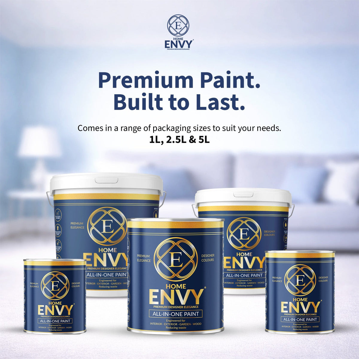 Indoor & Outdoor Multi Surface All-in-one Paint - Satin | 5l | Black Night