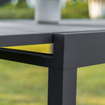 Outsunny Rectangular Extendable Outdoor Dining Table For 4-6, Grey