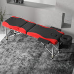 Portable Massage Table Beauty Therapy Couch Bed Spa | One Size | Red