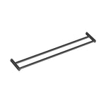 Double Towel Rack Matt Black Logic (60cm)