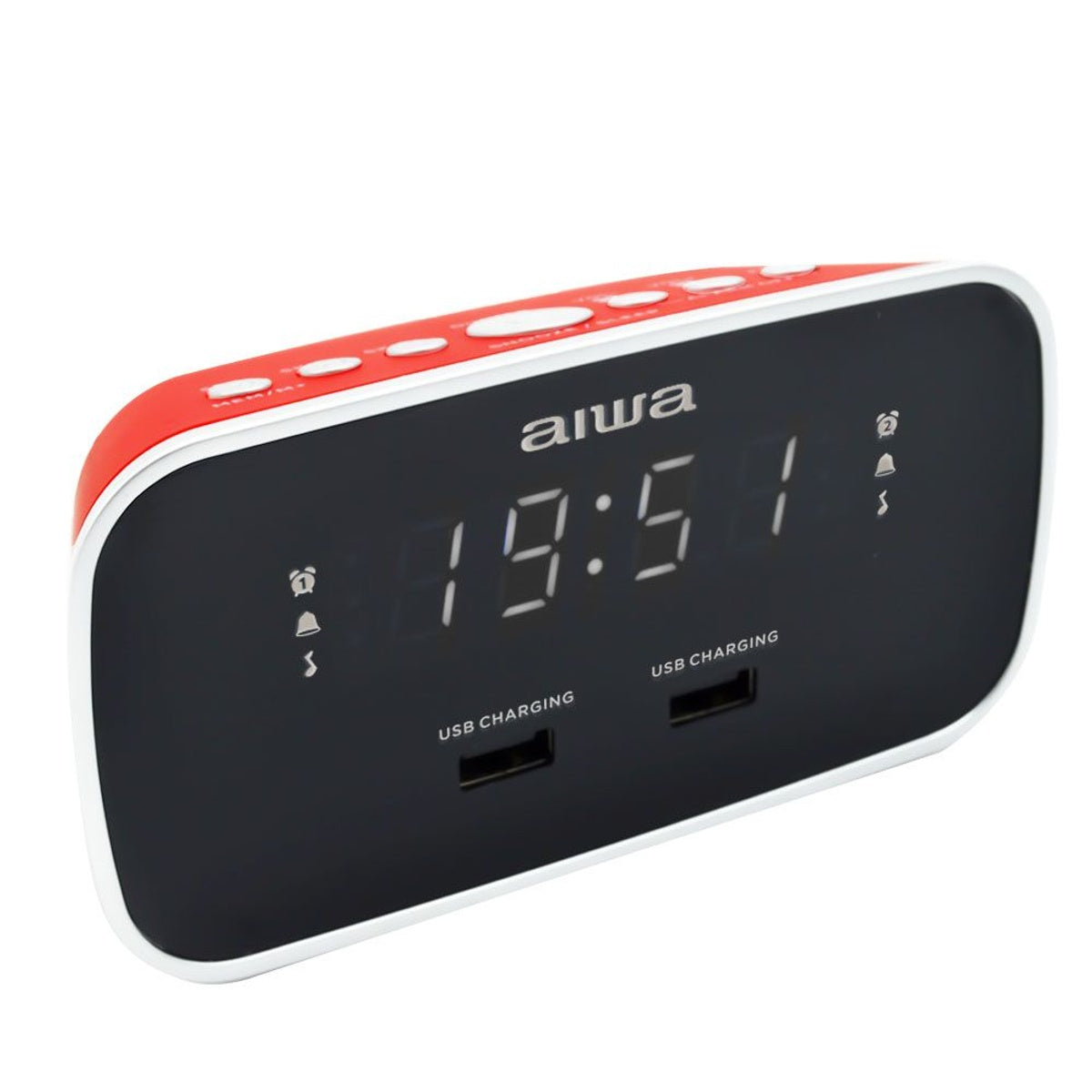 Cru-19 Digital Dual Alarm Clock | Red