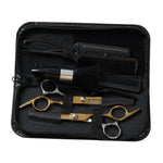 11-piece Hair Cutting Scissors Thinning Shears Set | Gold & Silver