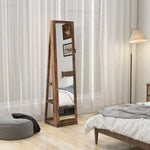 HOMCOM Jewelry Cabinet, Swivel Lockable Mirror
