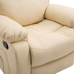 Massage Recliner Manual W/ Footrest Remote | Beige