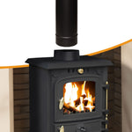 Flue Pipe Straights Various Sizes for 5" inch (125mm) | 500mm | Black