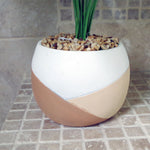 Artificial 40cm Pothos Plant Variegated Shrub With Planter