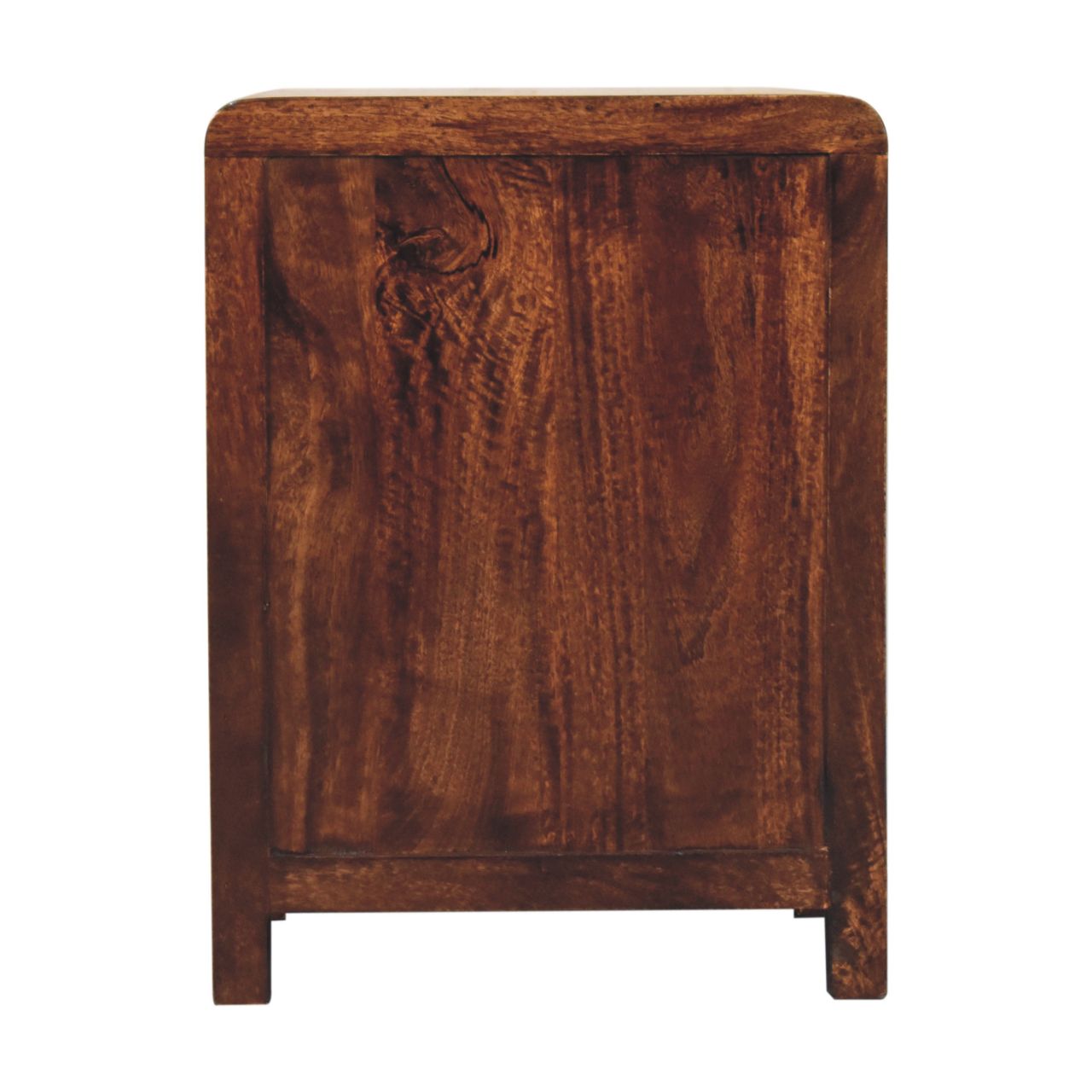 California Walnut Naya Bedside, 3 Drawers, Brown | Brown