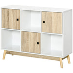 Bookcase Display Cabinet With 6 Storage Cubes Living Room | One Size | Natura