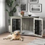 Dog Crate Table W/ Large Top, Washable Cushion