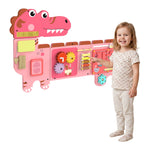 Busy Board Panels Wall Mounted Dinosaur | Pink