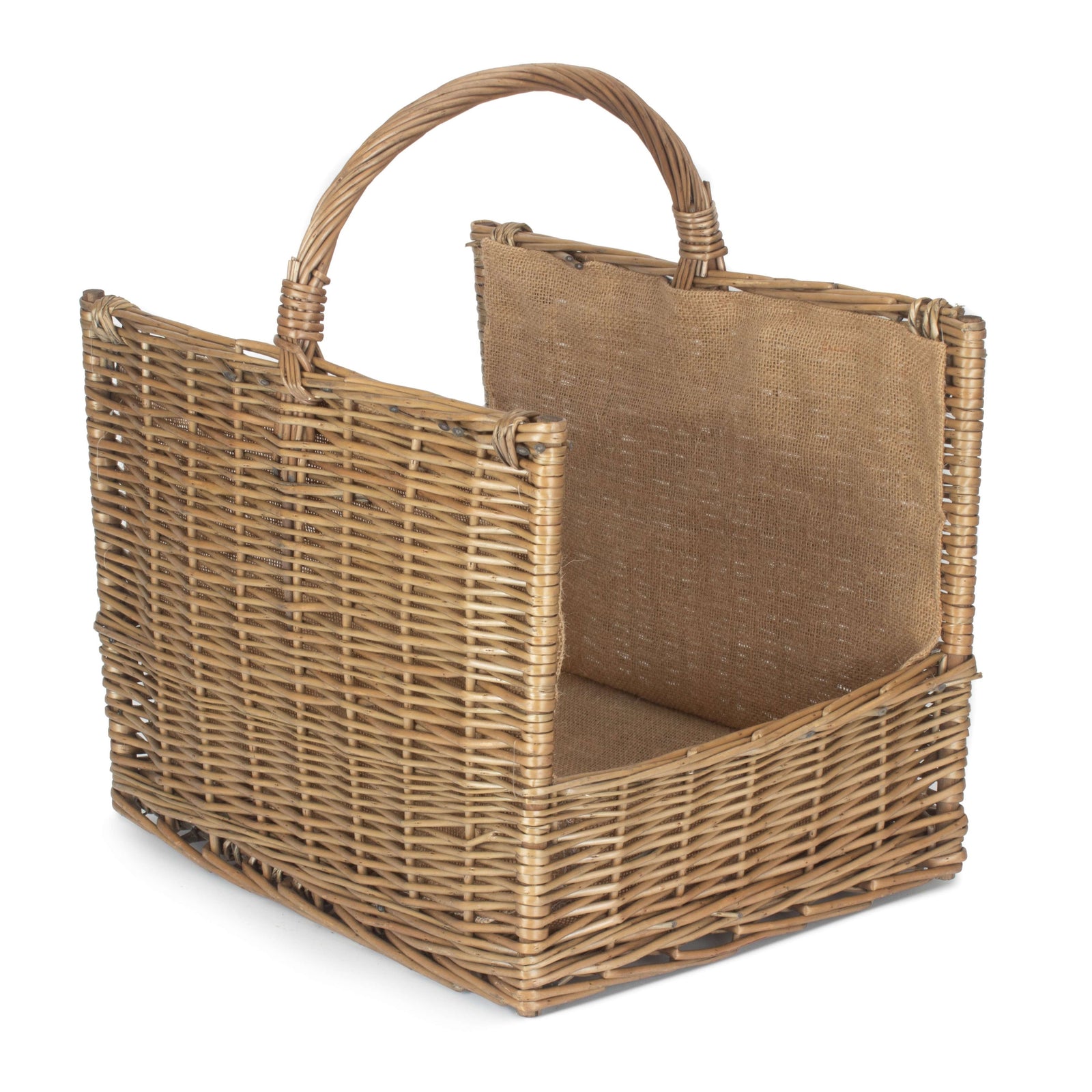 Wicker Antique Wash Open End Basket