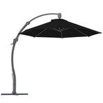 3(m) Garden Cantilever Parasol With Crank Aluminium Frame | Black