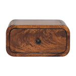 Solid Wood Avora Mini Wall-mounted Chestnut 1 Drawer Nightstand