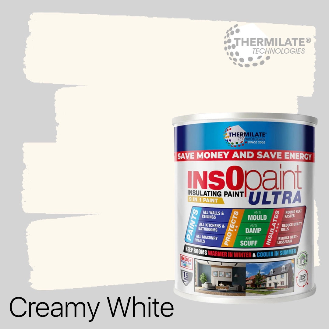Insopaint Ultra - 9 In 1 Interior & Exterior Paint | 1L | Creamy White