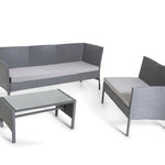 The Lakewood Grey Corner Rattan Set - 5 Seat