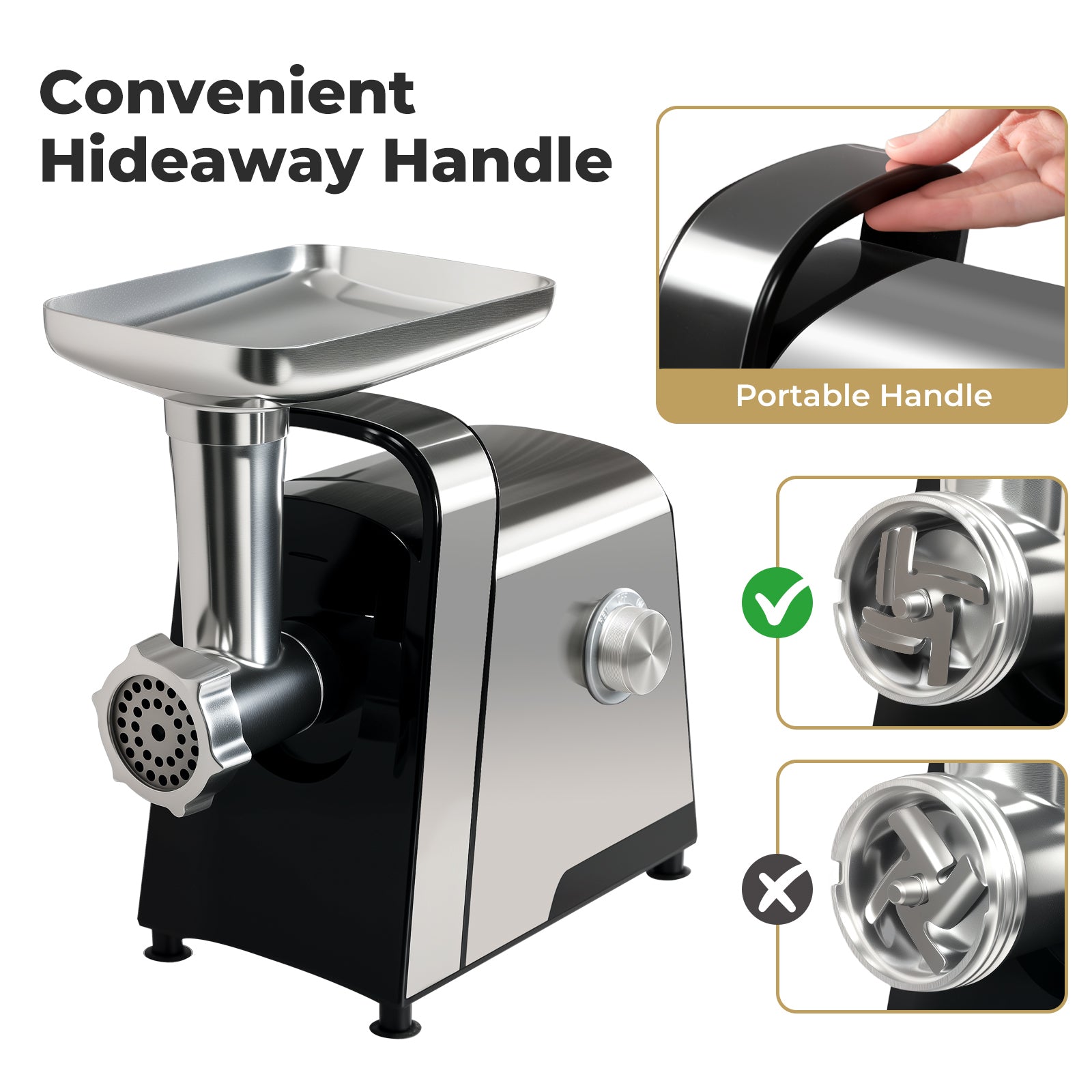 Spector 3-in-1 Electric Meat Grinder Mincer 2800w  Sausage Filler Kibbe Maker