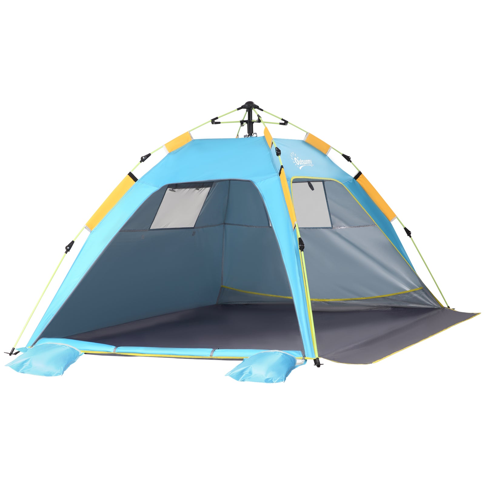 2 Man Pop-up Beach Tent Sun Shade Shelter Hut W/windows,door | Blue