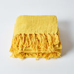 Nirvana Handwoven Slub Cotton Throw | 150cm x 200cm | Yellow