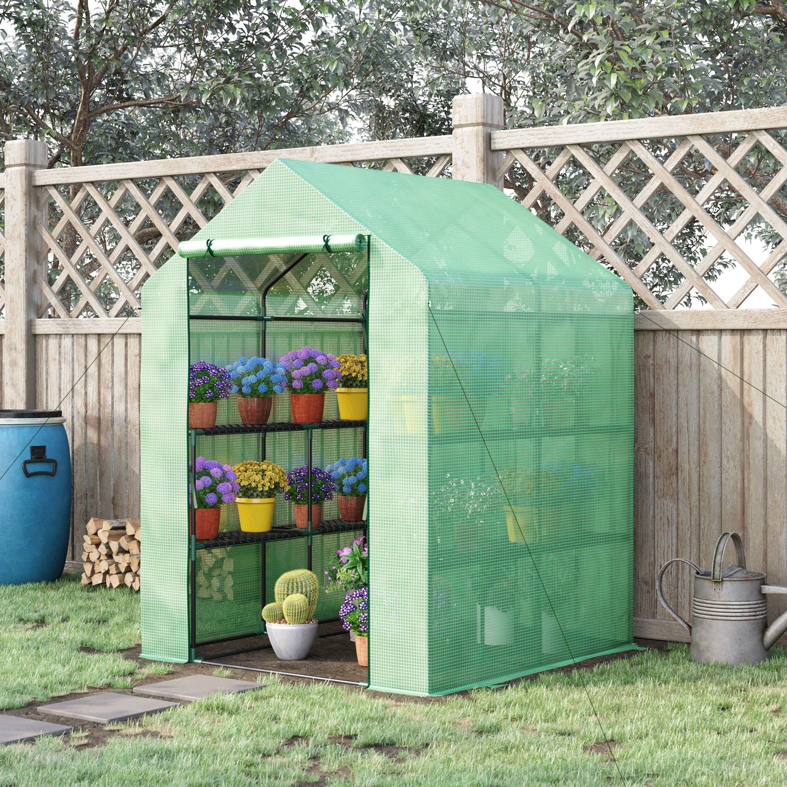2-tier Walk-in Greenhouse With Cover