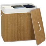HOMCOM 144l Laundry Basket With Lid, Washing Basket For Bathroom