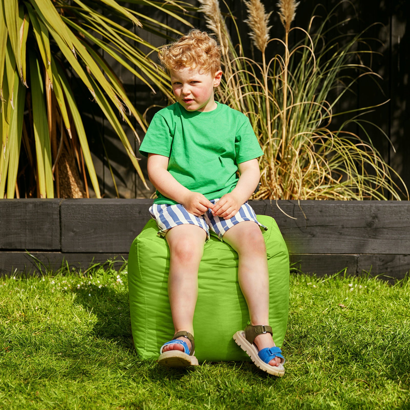 Outdoor Bean Cube Pouffe Bean Bag | Lime