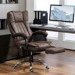 Massage Office Chair Microfibre Arms | Brown