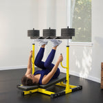 SPORTNOW Vertical Leg Press Machine, Leg Extension Machine