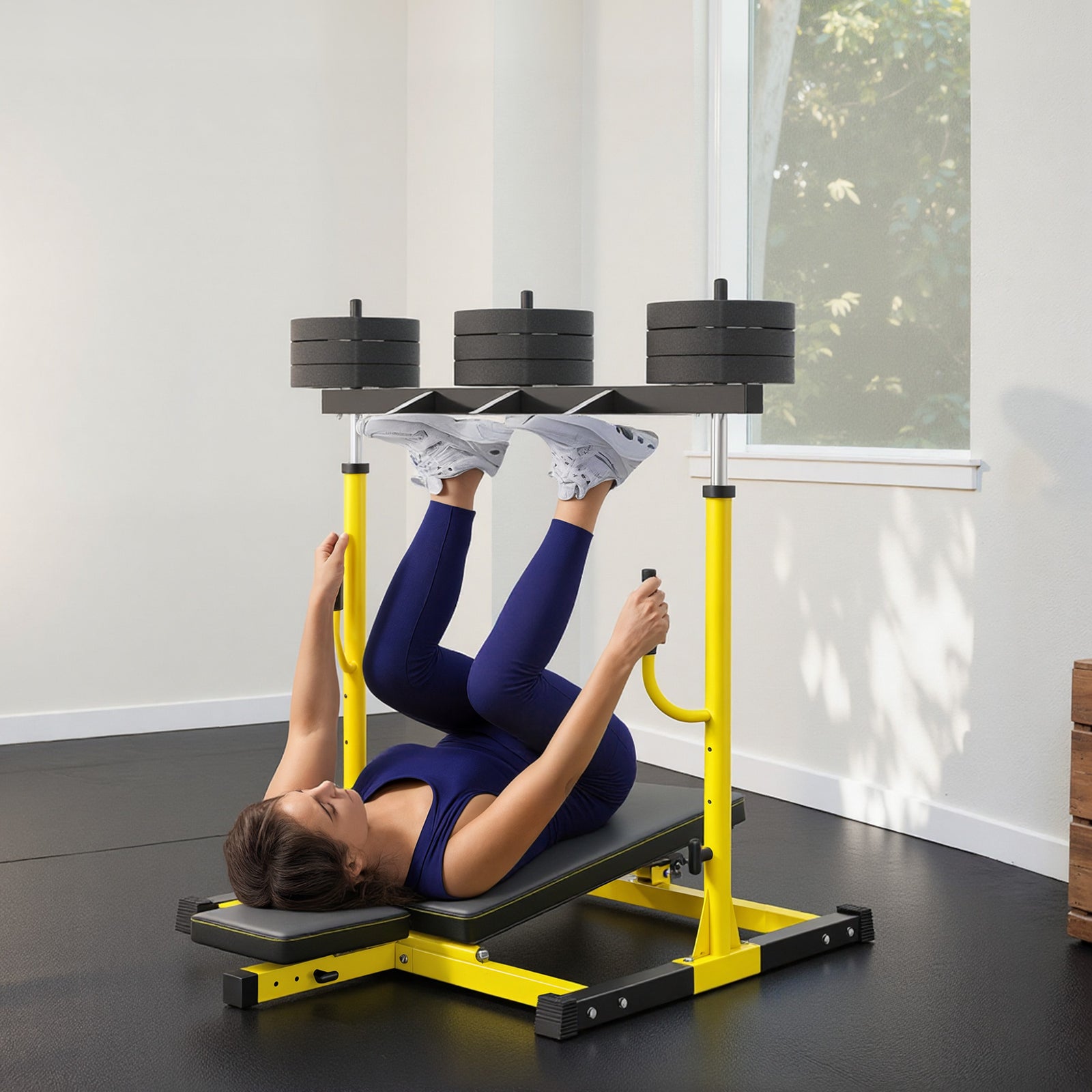 SPORTNOW Vertical Leg Press Machine, Leg Extension Machine