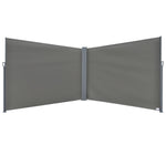 6x2m Retractable Sun Side Awning Screen, Grey