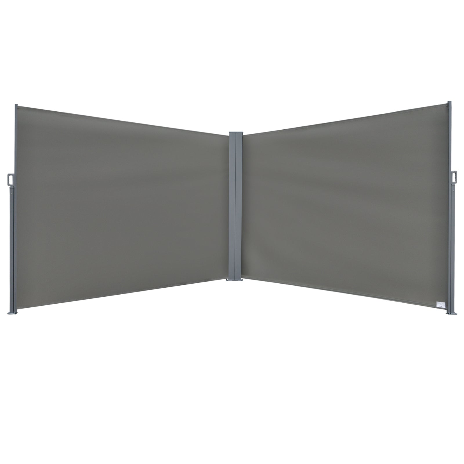 6x2m Retractable Sun Side Awning Screen, Grey