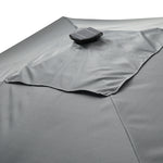 Square Cantilever Parasol With Solar-powered Led Lights | One Size | Light Grey