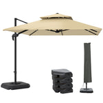 2.7x2.7m Cantilever Parasol, Aluminium Frame