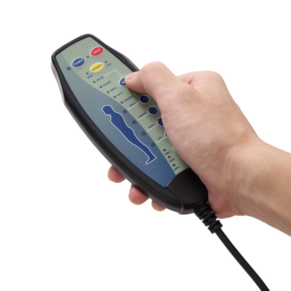 Living and Home Chenille Massage Recliner Chair With Heat – Push-back Single Sofa, 8-point Vibration, 5 Modes & Timer, White Beige