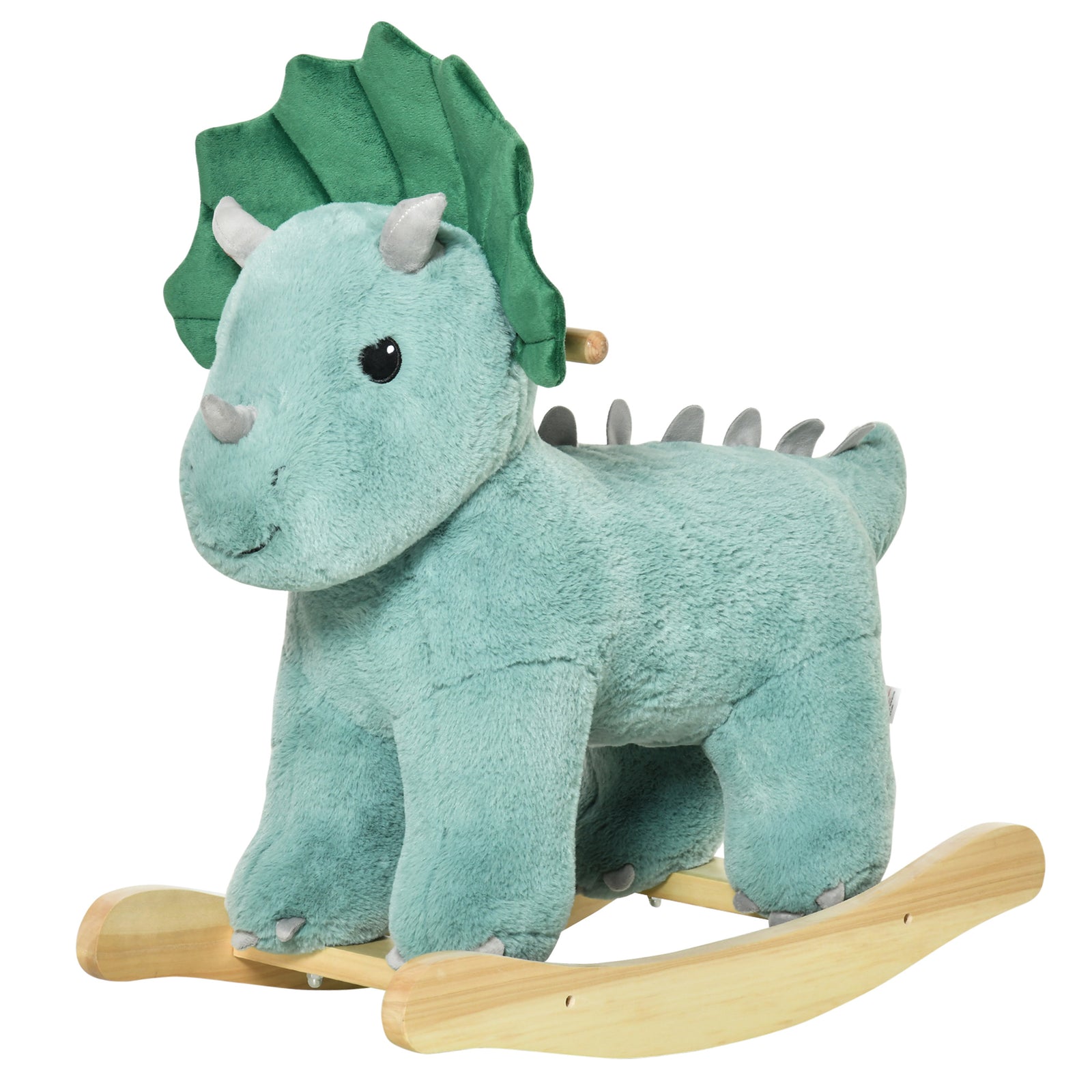 Kids Plush Ride-on Rocking Horse Triceratops-shaped Toy For 36-72 Months