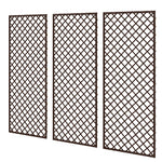 Outsunny Garden Trellis, Decorative Trellis Panels, Natural