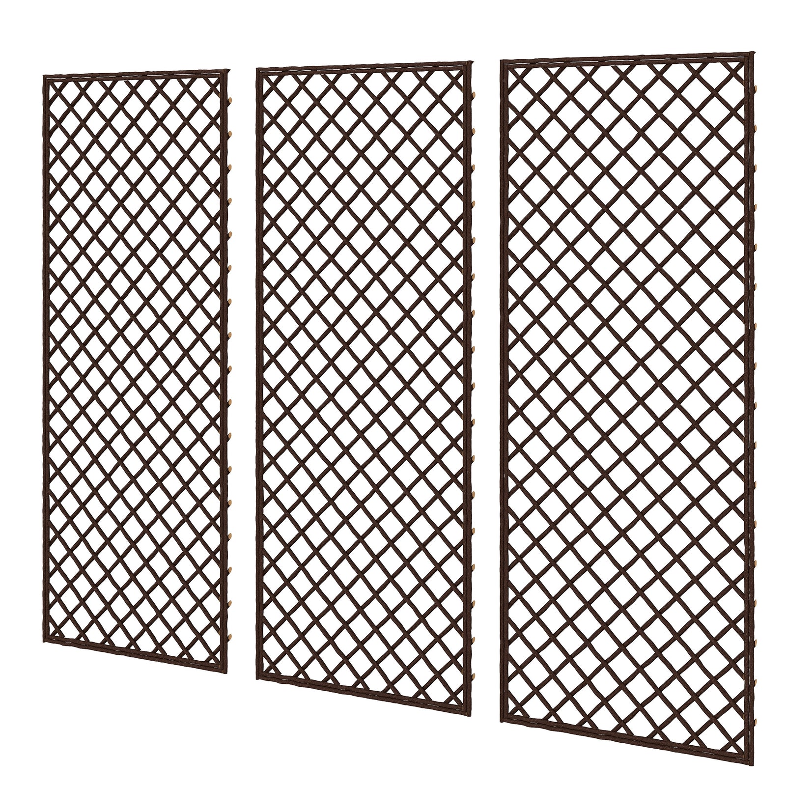 Outsunny Garden Trellis, Decorative Trellis Panels, Natural
