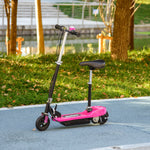 Folding Electric Scooter W/ Warning Bell, For Ages 4-14 | Pink
