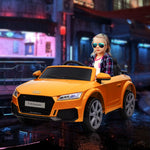 12v Battery Licensed Audi Tt Rs Ride-on Car W/ Remote, Headlight | Yellow