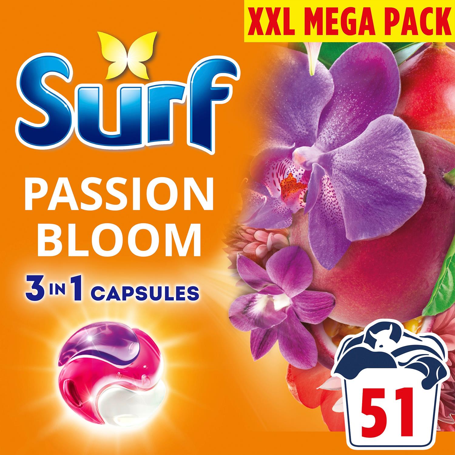 3 In 1 Laundry Washing Detergent Capsules Passion Bloom | Set of 2