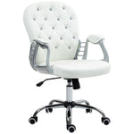 Pu Diamante Padded Office Chair | White