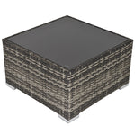 Garden Furniture Rattan Single Middle Sofa W/ Cushions | Dark Gray