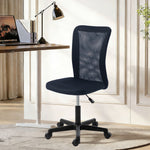 Armless Office Chair, Swivel Desk Chair W/ Adjustable Height | Dark Grey