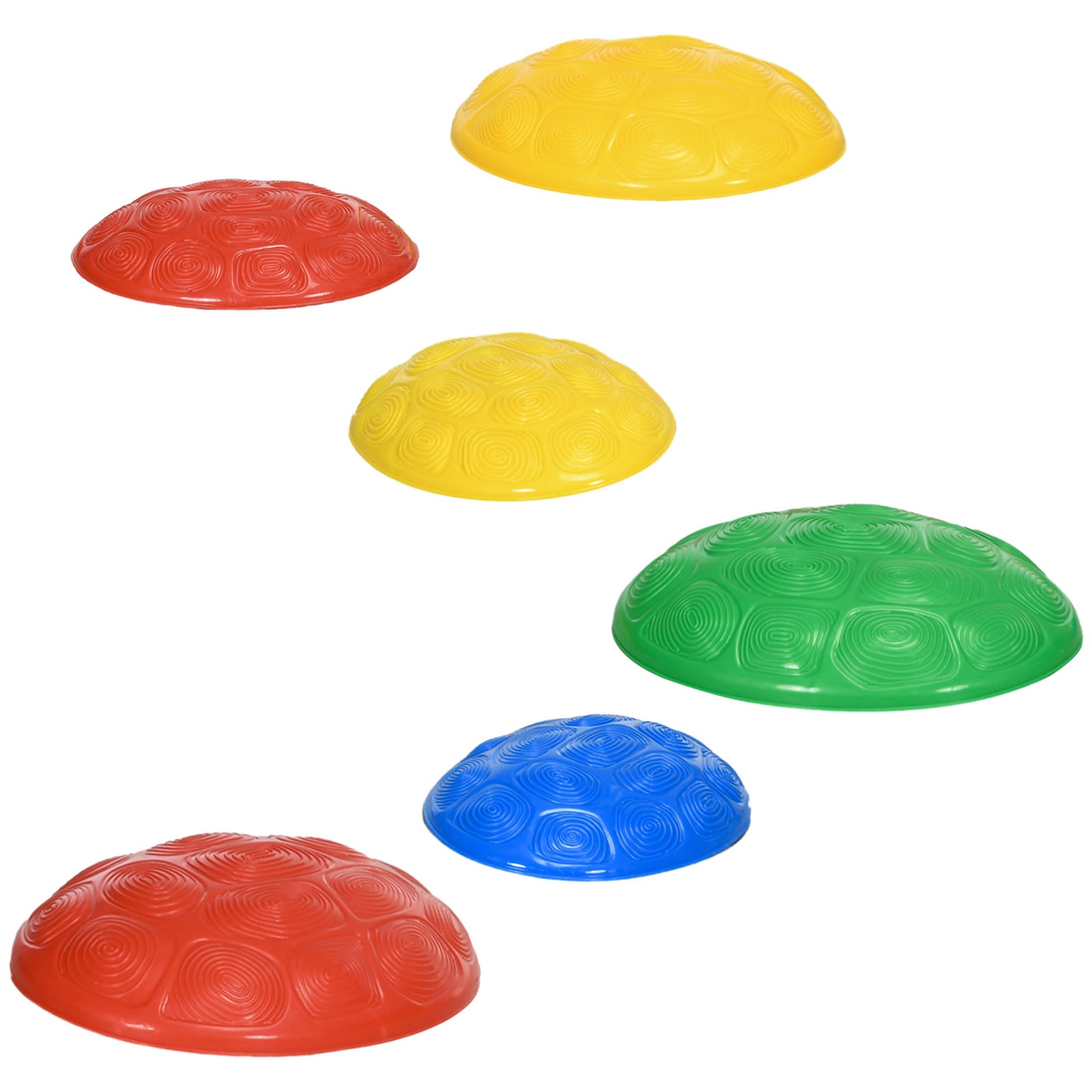 Balance River Stones (6-8 stones) W/ Non-slip Mats For Ages 3-8 Years | Small | Multi Colour
