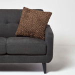 Sofia Pleated Velvet Cushion | 45cm x 45cm | Brown