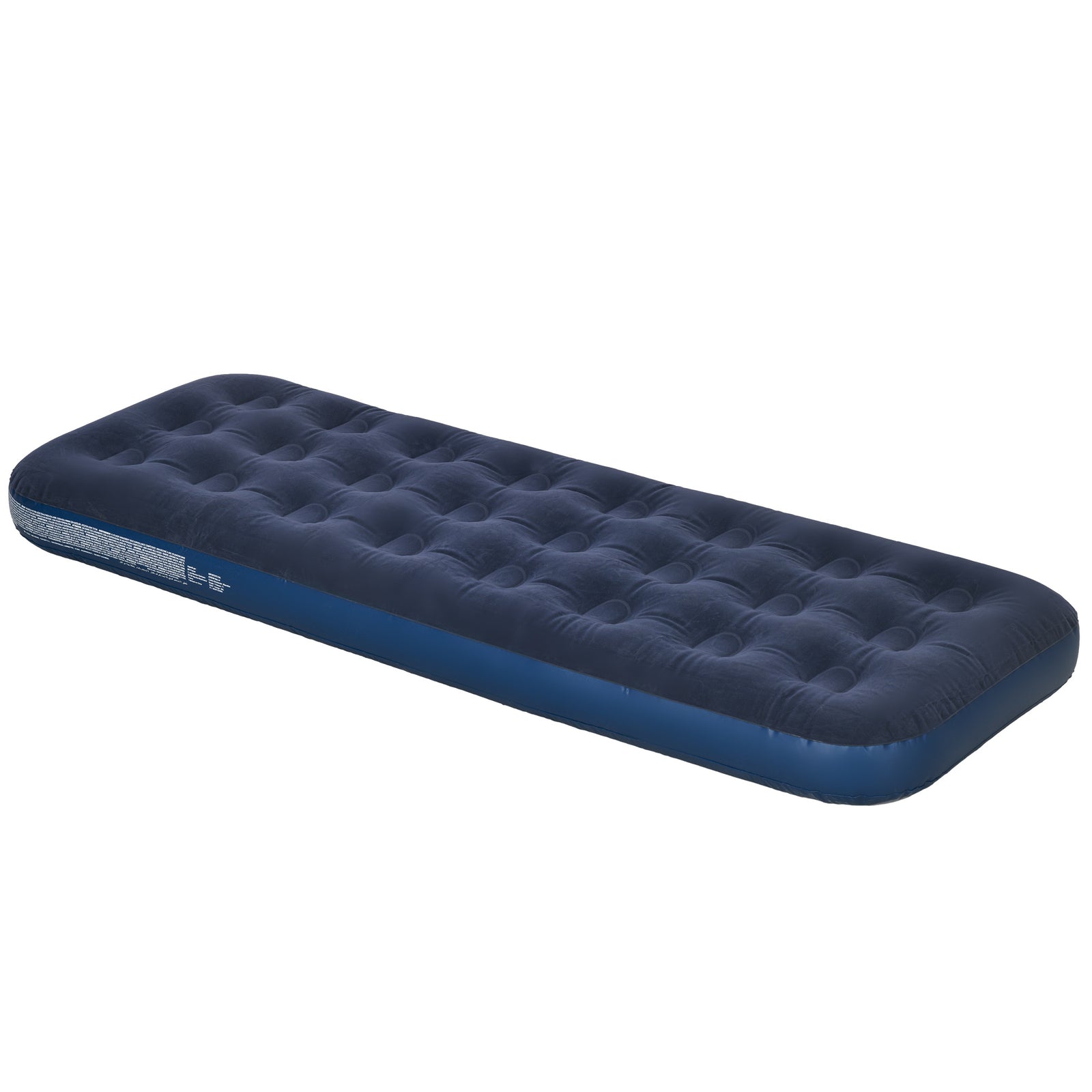 Outsunny Single Air Mattress With Pump, Blue