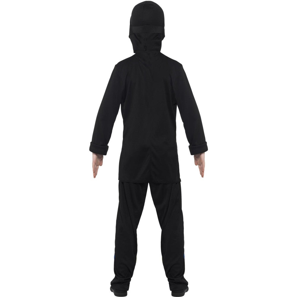 Ninja Assassin Costume, Black & Blue | Age 7-9
